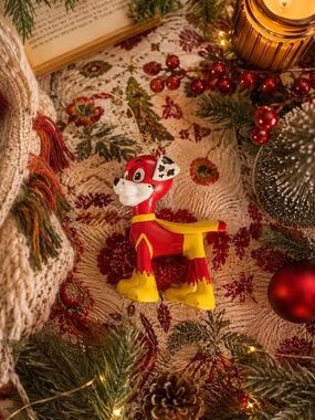 4/$15 Paw Patrol Hallmark Dog Christmas Ornament Fire Fighter Marshall